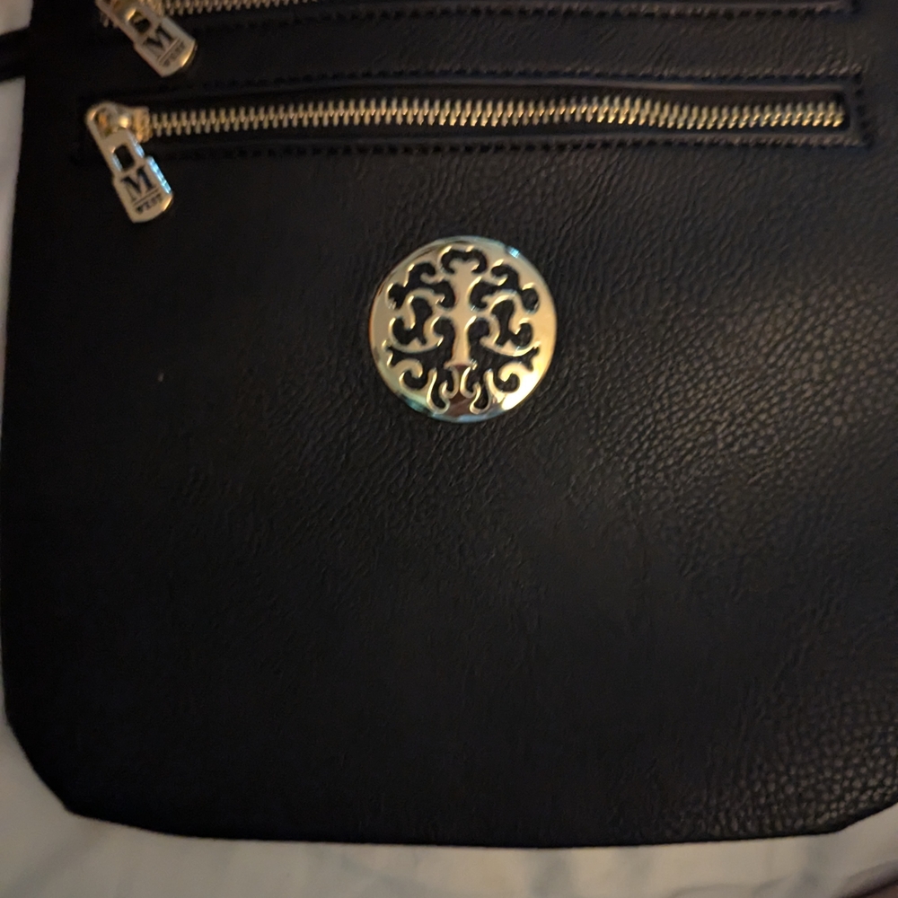 Montana West Black Crossbody Bag with Silver Details - Picture 1 of 3